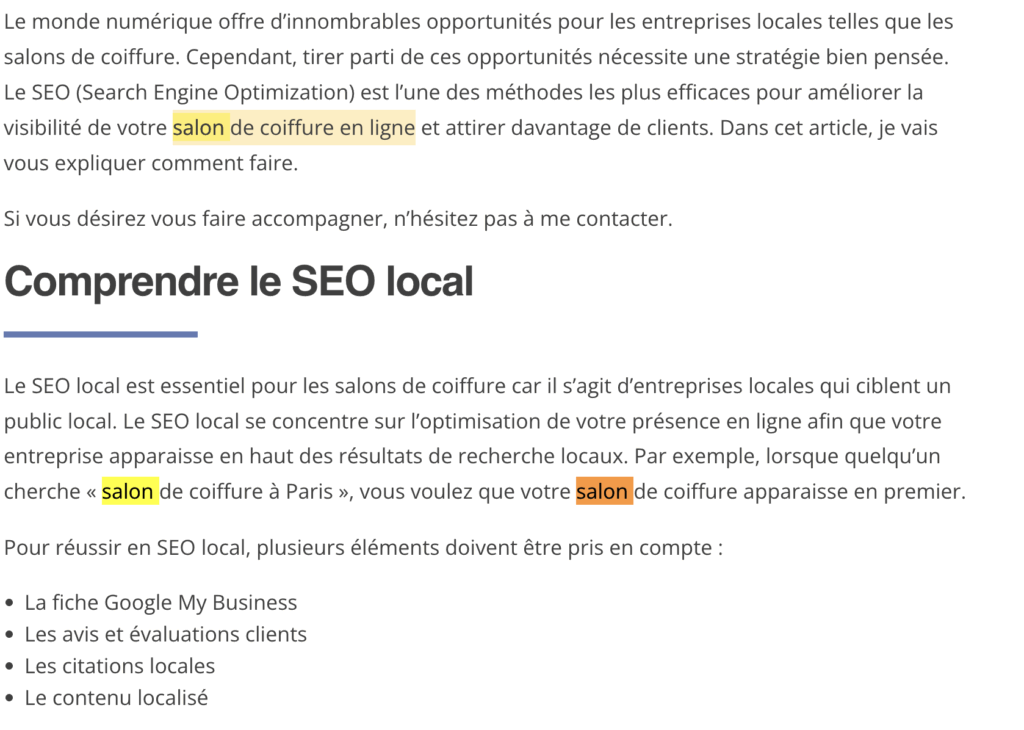keywords par tout
