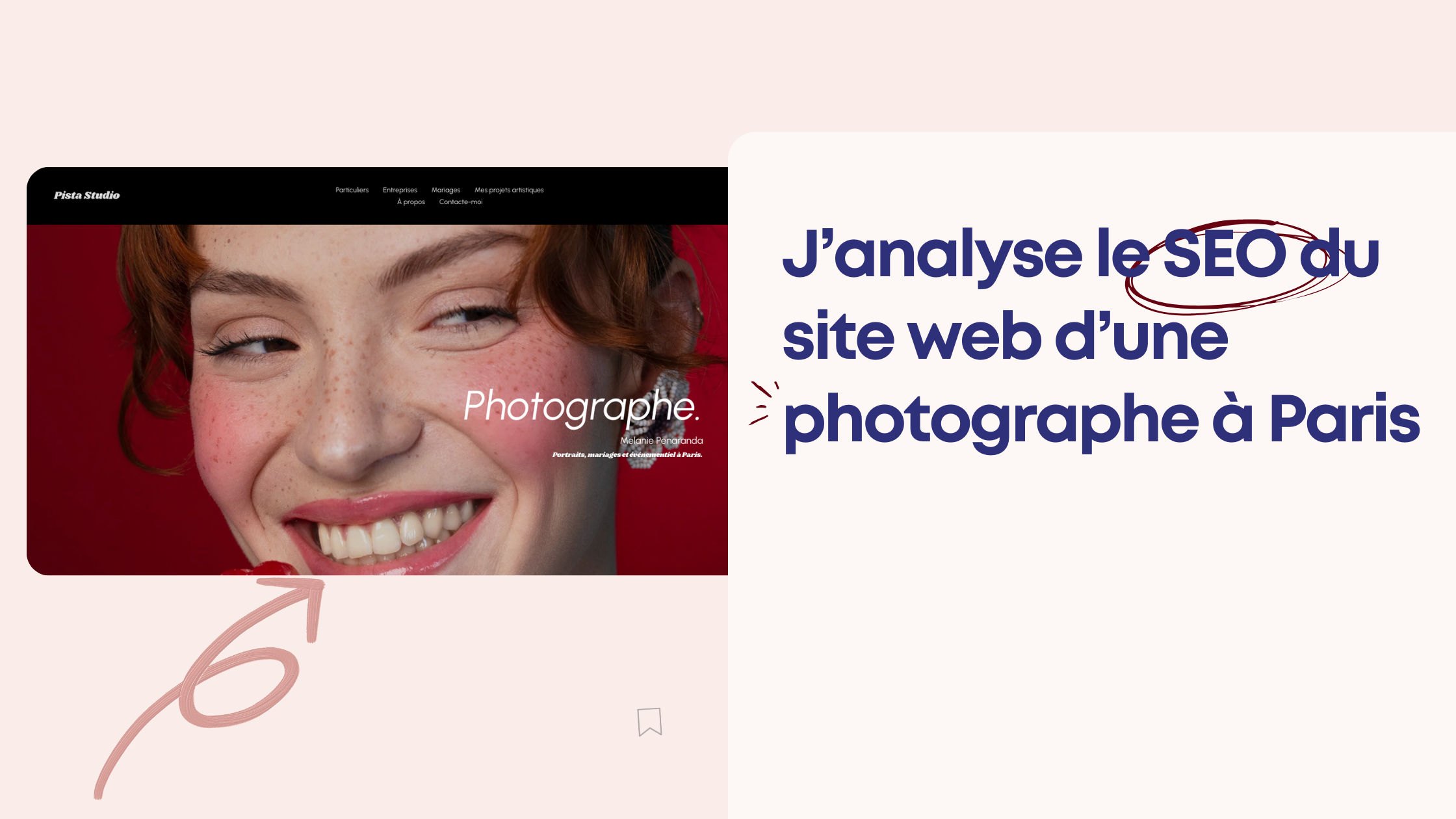 Analyse SEO site professionnel photographe