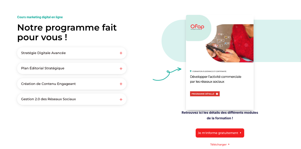 programme formation developper l'activite commercial